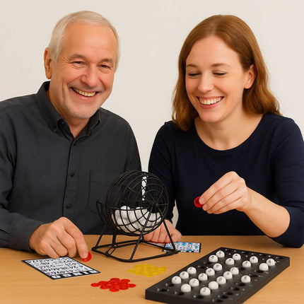 Bingo spēle ar loterijas bungām
