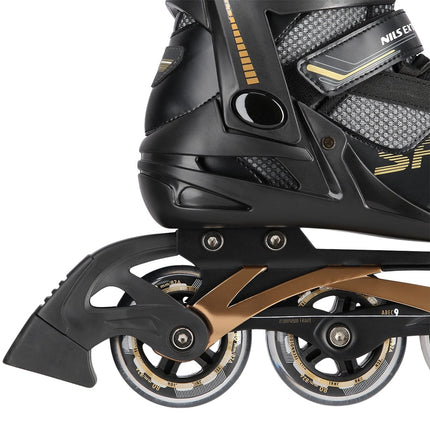 Black-Gold Inline Skates, Size 41