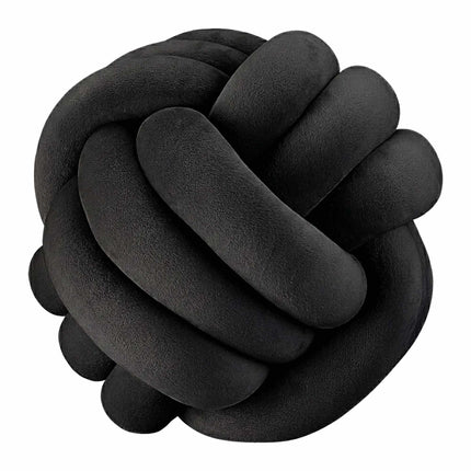 Melns mezglu spilvens, 25 cm – poliestera putas