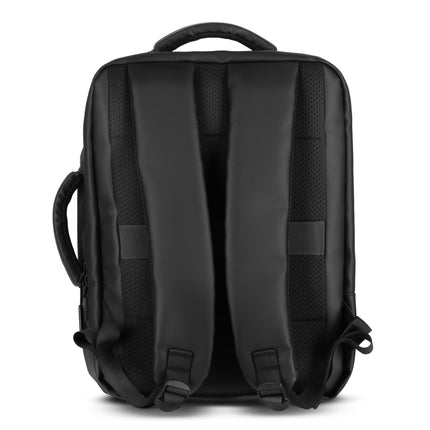 Melna klēpjdatora mugursoma, USB-C ports, 15 litru ietilpība