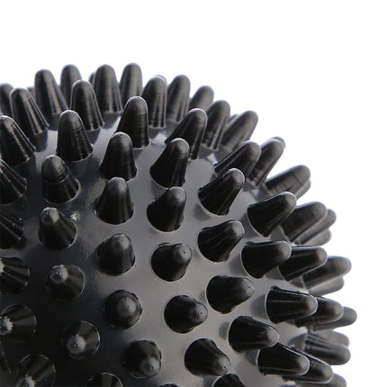 Melna masāžas bumba ar asu galu - sāpju mazināšanai, 6 cm