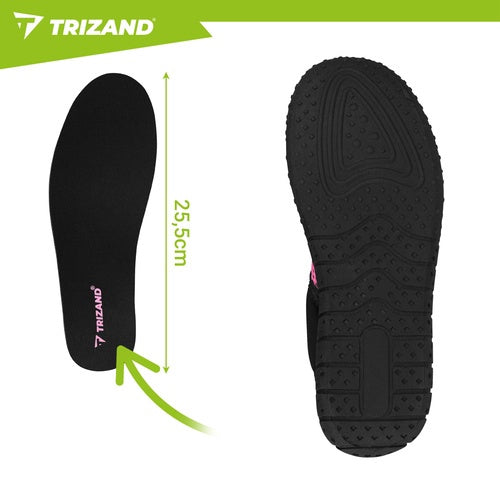 Black & Pink Water Shoes, Size 38, Non-Slip 5mm Sole