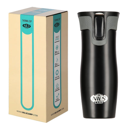 Melna termokrūze, 300 ml, dubultsienu