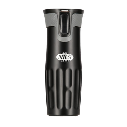 Melna termokrūze, 500 ml, izolēta no nerūsējošā tērauda