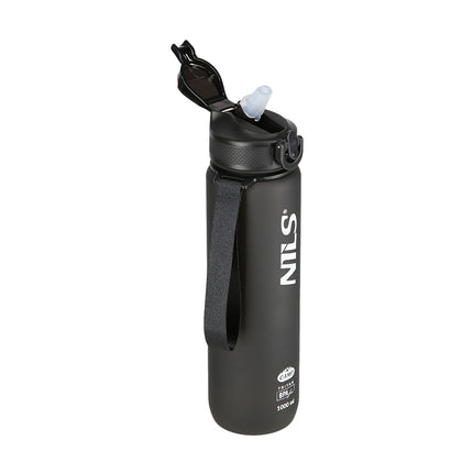 Melna tritāna ūdens pudele - izturīga, bez BPA, 750 ml