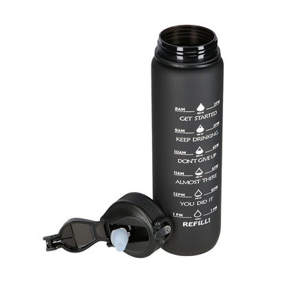 Melna tritāna ūdens pudele - izturīga, bez BPA, 750 ml
