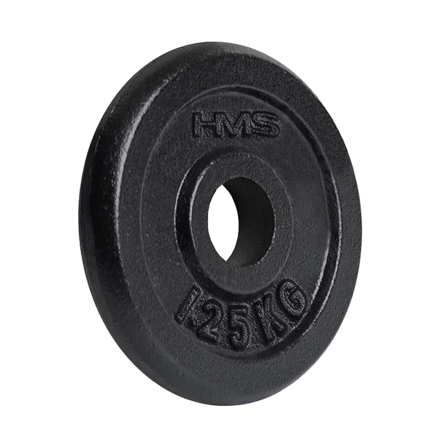 Melns svara disks 1,25 kg - izturīgs fitnesa aprīkojums
