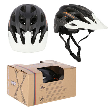 Black-White Size M (53-58 cm) Cycling Helmet