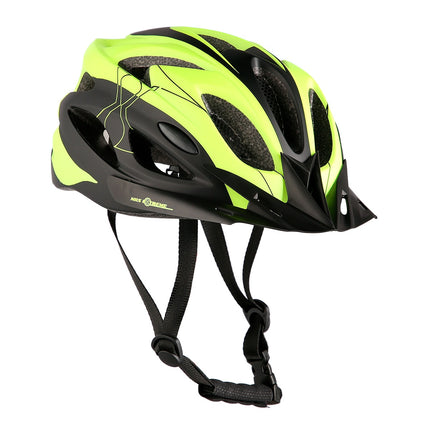 Melna-dzeltena L izmēra (55-61 cm) riteņbraukšanas ķivere