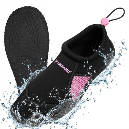 Black and Pink Non-Slip Water Shoes, Size 37