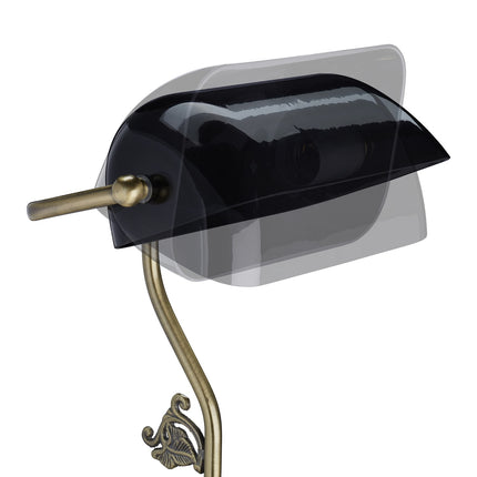 Melna baņķiera lampa