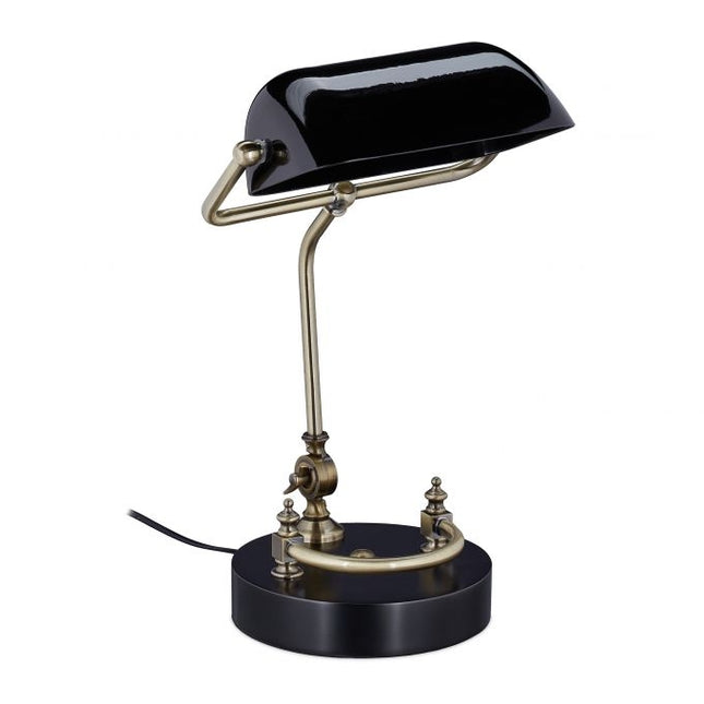Melna baņķiera lampa
