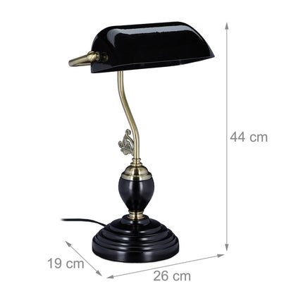 Melna baņķiera lampa
