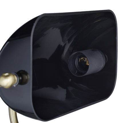 Melna baņķiera lampa