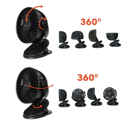 Melns bezvadu ventilators Ruhhy 25567