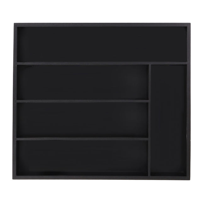 Black cutlery tray 5 compartments