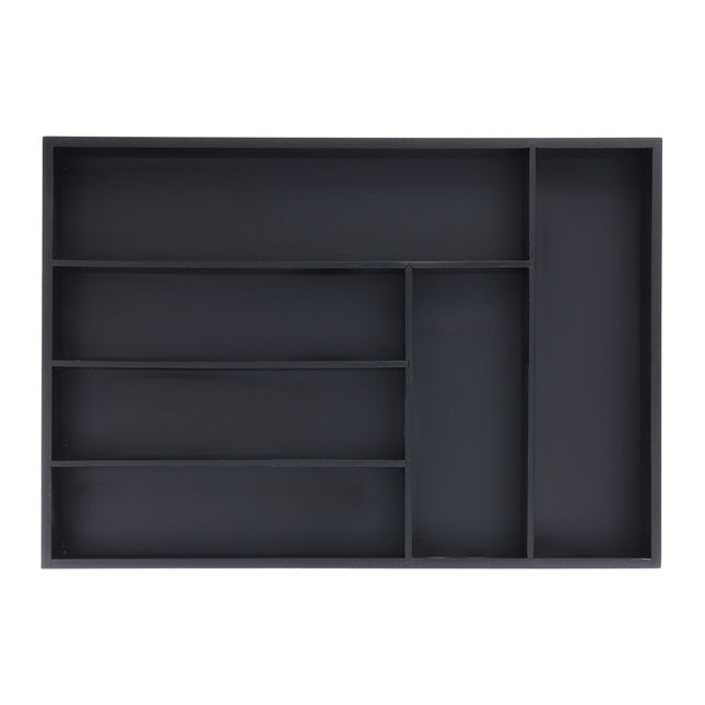 Black cutlery tray 6 compartments