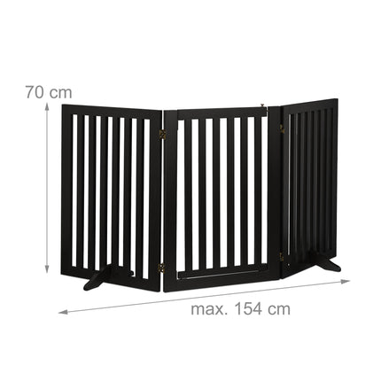 Melni drošības vārti ar durvīm 70 cm