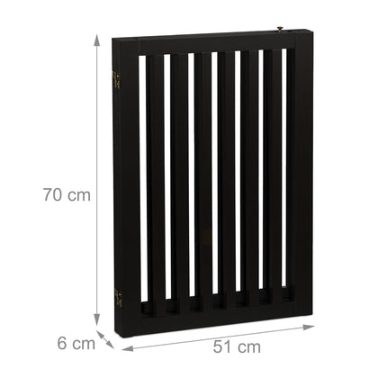 Melni drošības vārti ar durvīm 70 cm