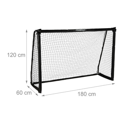 Melni futbola vārti 120 x 180 cm