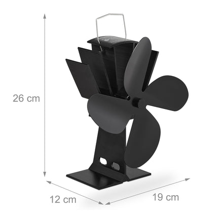Melns plīts ventilators bez elektrības