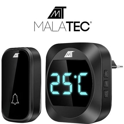 Melns bezvadu zvaniņš Malatec 21911