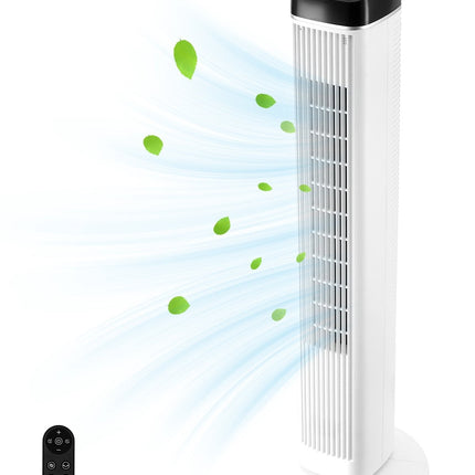Bladeless Tower Fan 40 Inch, Quiet, Remote, 70 Oscillation
