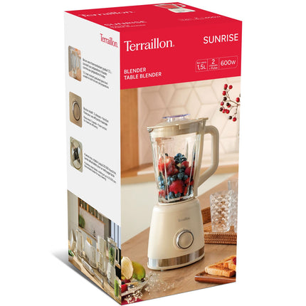 Blenderis 1,5 l stikla bļoda, 600 W, 2 ātrumi + pulsācijas režīms