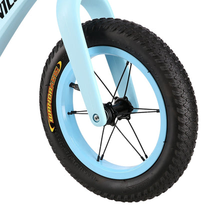 Zils līdzsvara velosipēds, viegls, regulējams sēdeklis