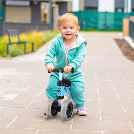 Zils līdzsvara velosipēds bērniem, viegls, regulējams
