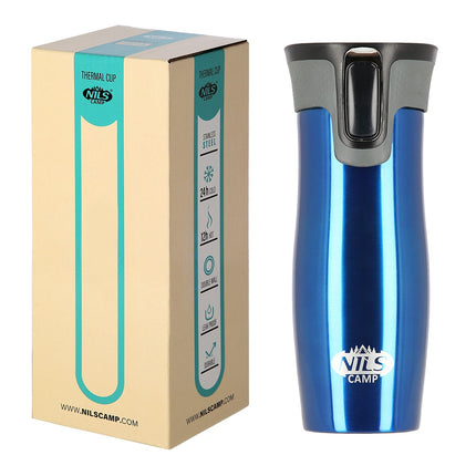 Zila termokrūze, 300 ml, izolēta no nerūsējošā tērauda