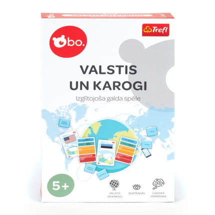 Bo. Izglītojoša galda spēle "Valstis un karogi" (latviešu valodā)