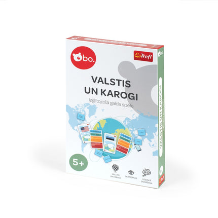 Bo. Izglītojoša galda spēle "Valstis un karogi" (latviešu valodā)