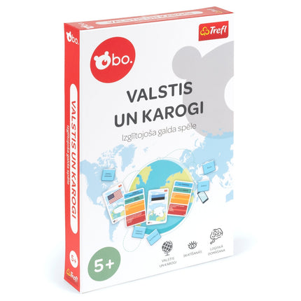 Bo. Izglītojoša galda spēle "Valstis un karogi" (latviešu valodā)