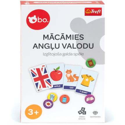 Bo. Izglītojoša galda spēle "Angļu valoda ir jautra" (latviešu valodā)