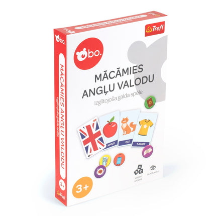 Bo. Izglītojoša galda spēle "Angļu valoda ir jautra" (latviešu valodā)