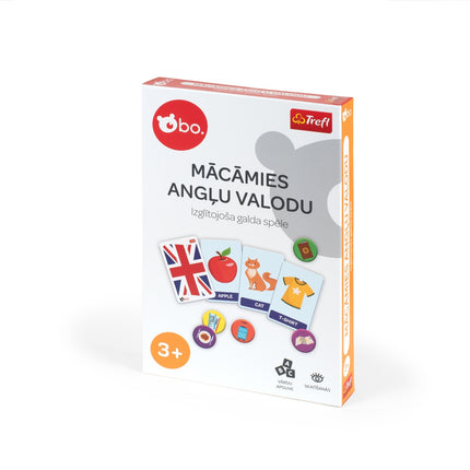 Bo. Izglītojoša galda spēle "Angļu valoda ir jautra" (latviešu valodā)