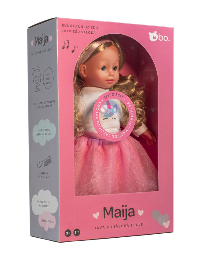 Bo. Interaktīvā lelle "Maija" (runā latviešu valodā), 40 cm