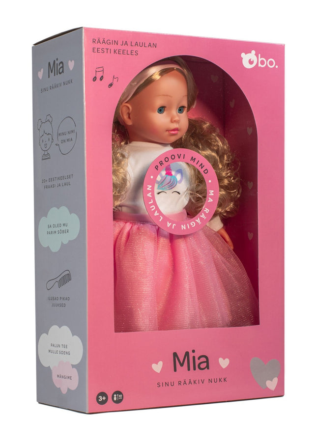 Bo. Interaktīvā lelle "Mia" (runā igauņu valodā), 40 cm