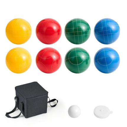 Bocce Ball Set 107mm, 8 Resin Balls, Bag and Pallino