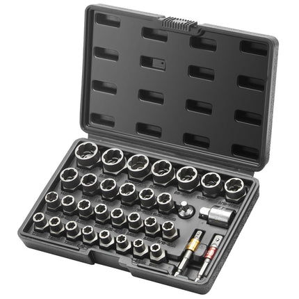 Bolt Extractor Set, 29-Piece Cr-Mo, 6mm–3/4in