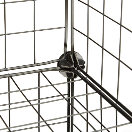 Bolt-free shelves in wire mesh 9 compartments