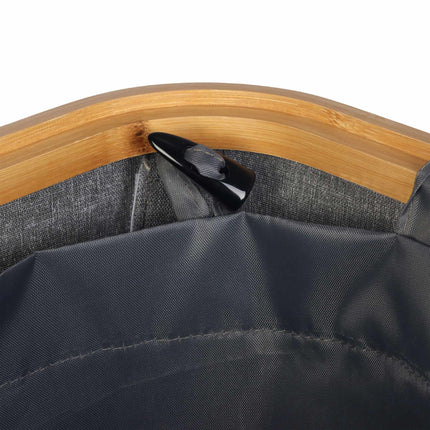 Pudeļu atkritumu tvertne, 100 l – pelēka, bambusa un poliestera