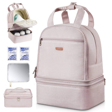Breast Pump Backpack, Insulated Milk Storage, Ice Packs