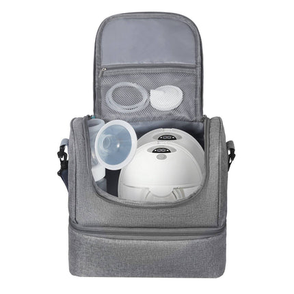 Breast Pump Bag with Ice Pack, Fits S1 S2, Grey