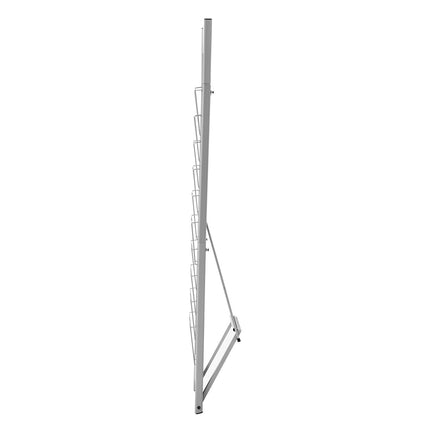 Brochure Display Rack, 10-Pocket Metal Floor Stand, A4