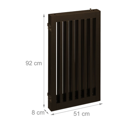 Brūni drošības vārti ar durvīm 92 cm