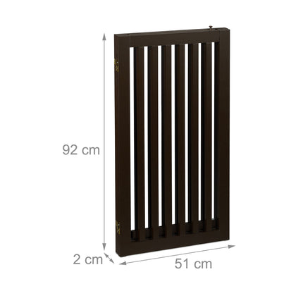 Brūni drošības vārti ar durvīm 92 cm
