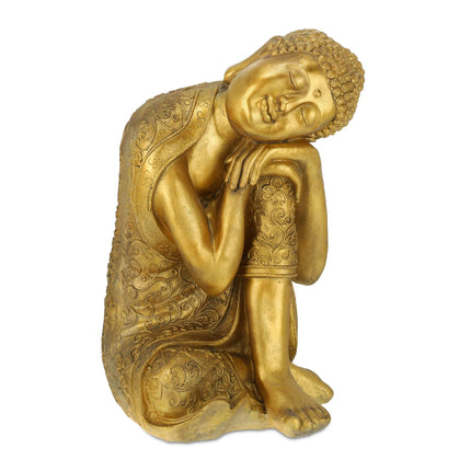 Budas statuja ar galvu uz ceļiem