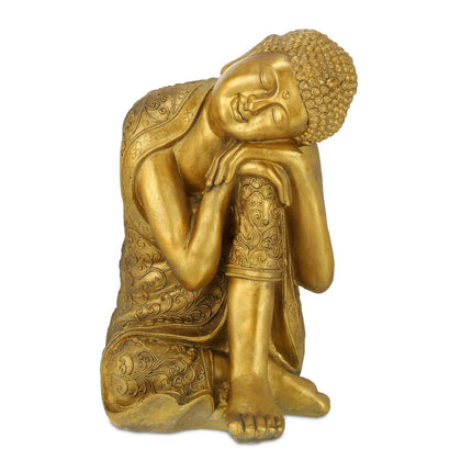 Budas statuja ar galvu uz ceļiem